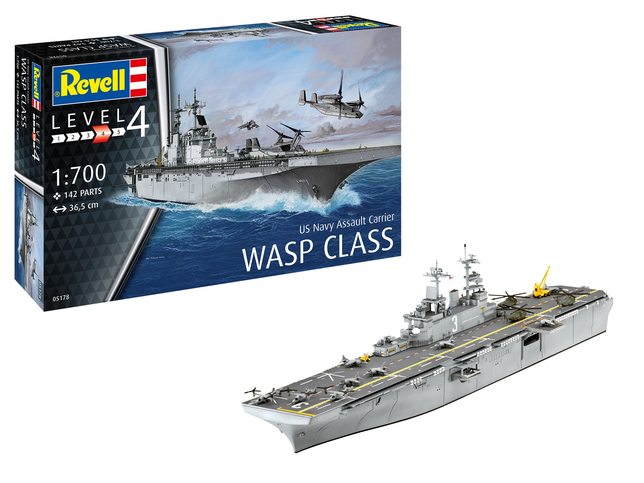 Revell 05178 Assault Carrier USS WASP CLASS  1/700