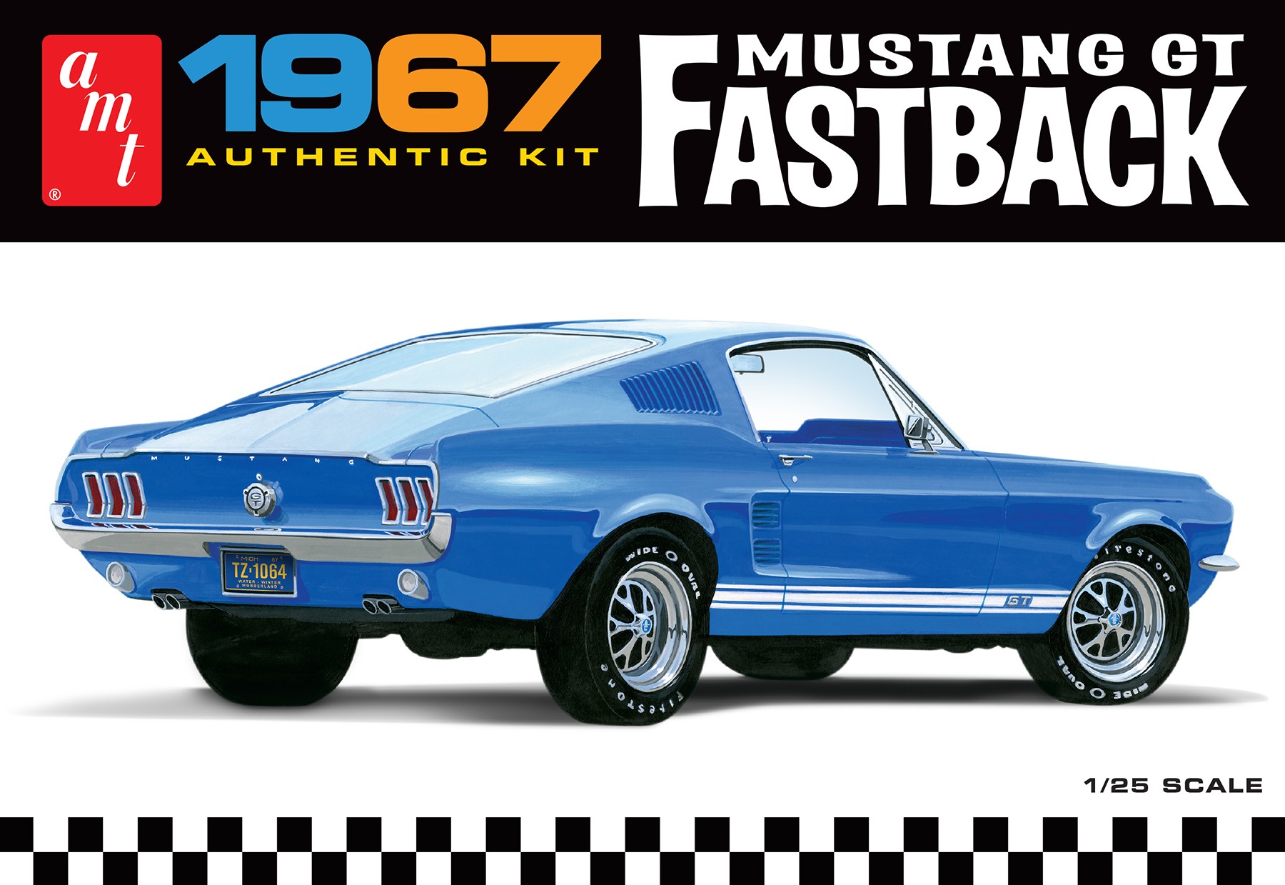 AMT 1241 FORD MUSTANG GT FASTBACK 1967  1:25  